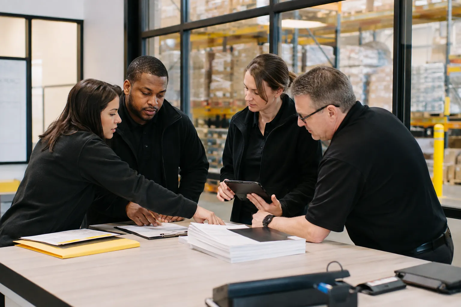 Atlas team reviewing quotation documents