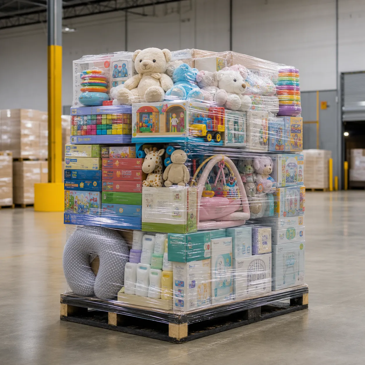Toys and baby pallet