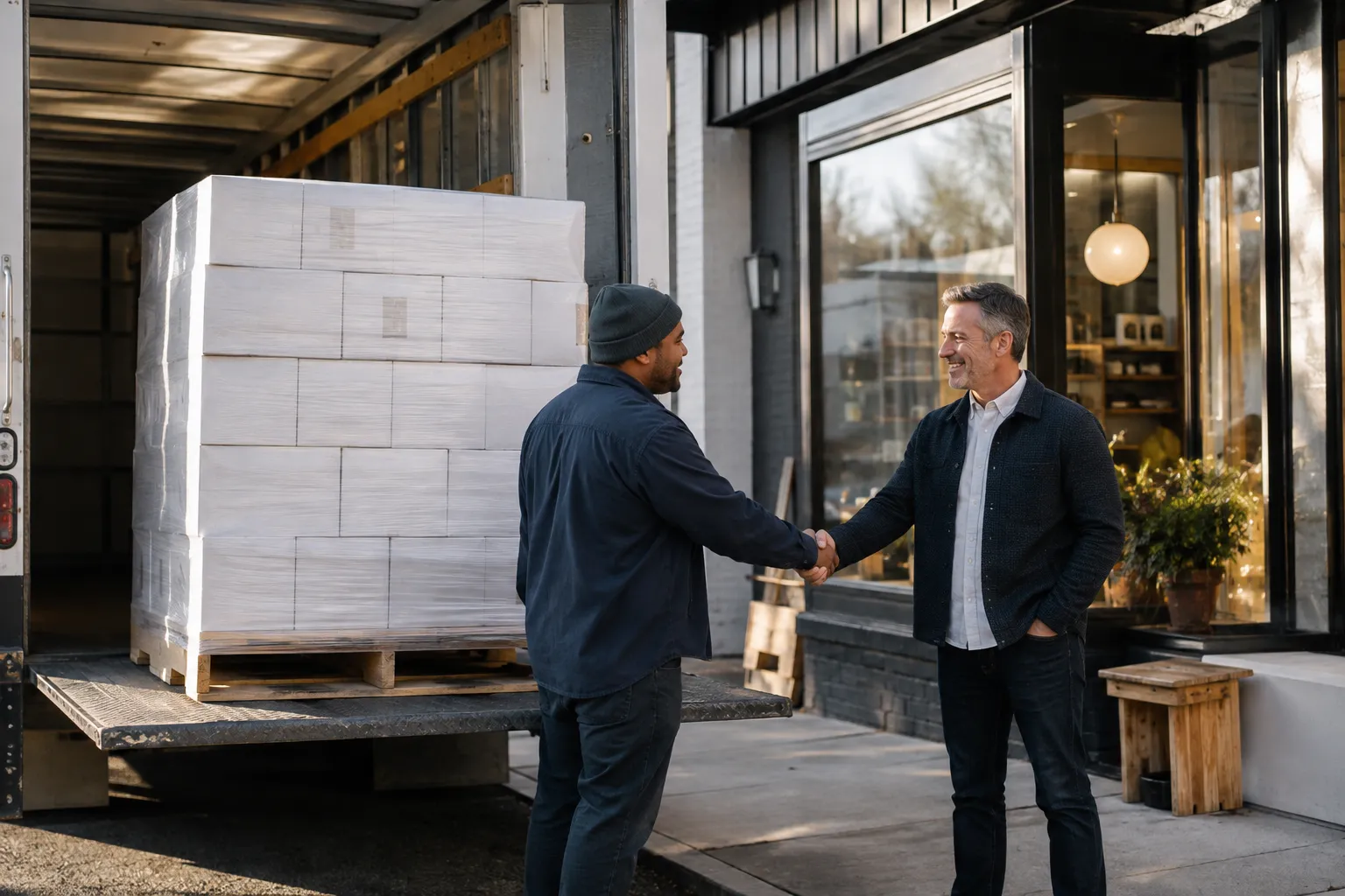 Atlas pallet delivery and business handover